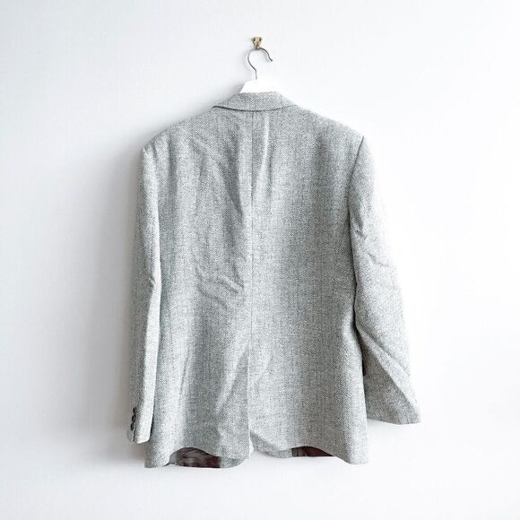 Arnold Palmer Mens Tweed Wool Herringbone Sport Coat Blazer Jacket Green Size 42 - Picture 2 of 12